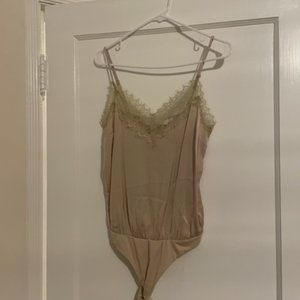Astr The Label  Lace Trim Cami Bodysuit
